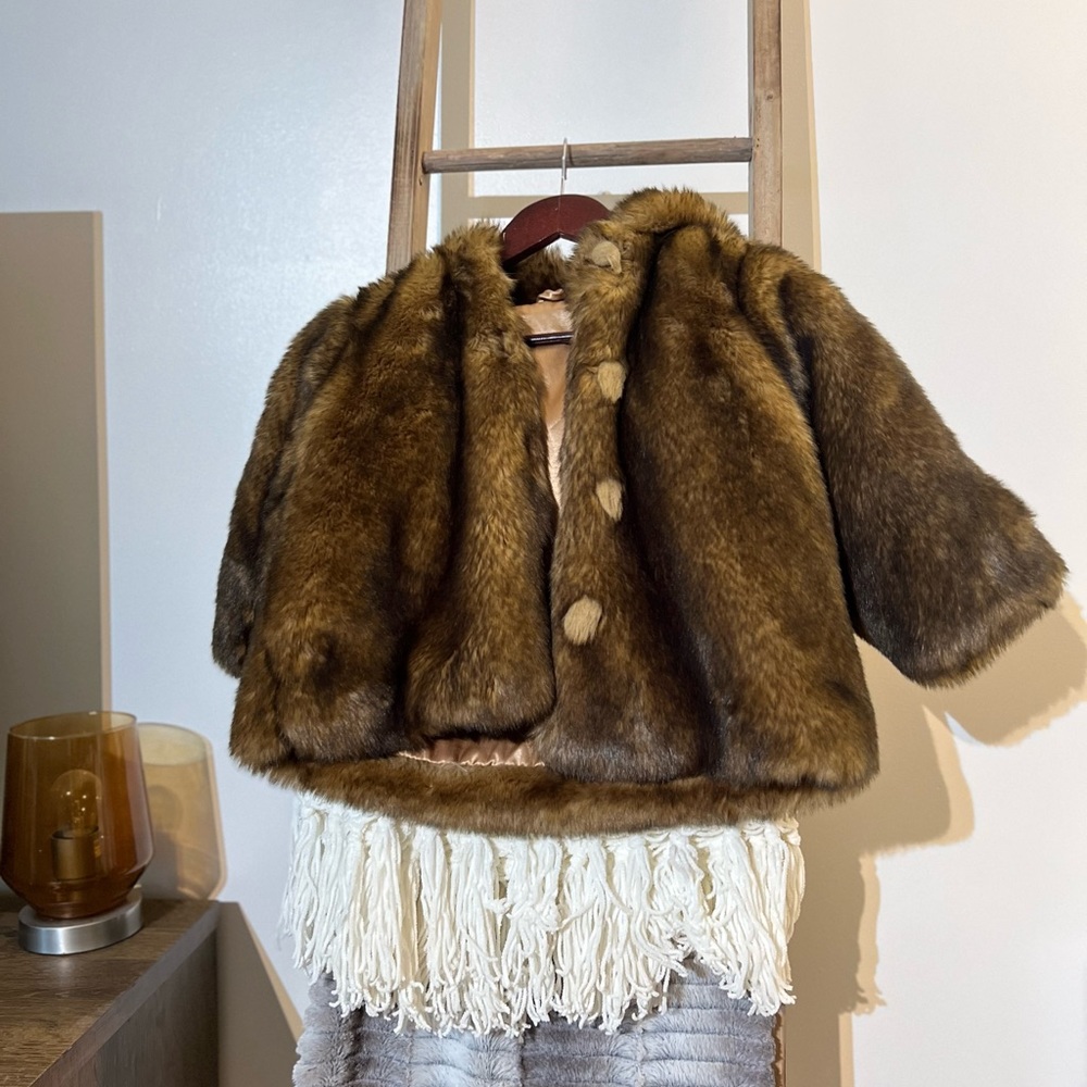 Vintage Faux Fur Coat 2T